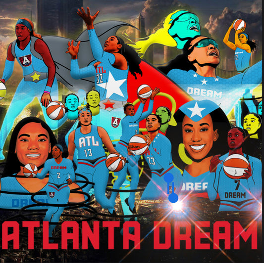 Atlanta Dream Collaboration Super Hero Poster